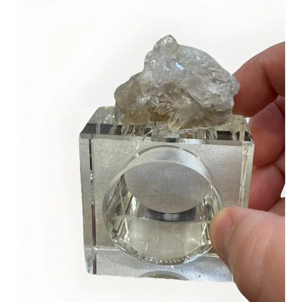 4pc Geode Napkin Rings Z Gallerie Quartz Crystal Druzy Napkin Holders Luxury New